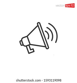 Megaphone Icon Design Vector Template