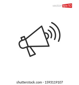 Megaphone Icon Design Vector Template