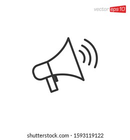 Megaphone Icon Design Vector Template