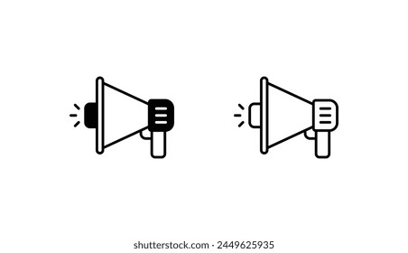 Megaphone icon design with white background stock illustration