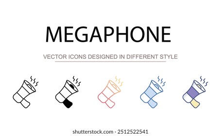 Megaphone icon design with white background stock illustration