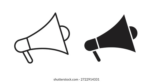 Megaphone icon designs collection for mobile, ui, web.