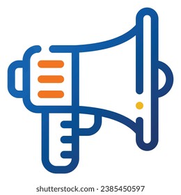Megaphone Icon. Digital marketing concept. Outline color icon