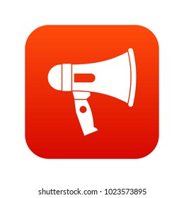 Megaphone icon digital red for any design isolated on white vector illustration