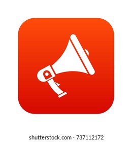 Megaphone icon digital red for any design isolated on white vector illustration