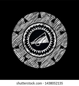 megaphone icon drawn with chalkboard texture