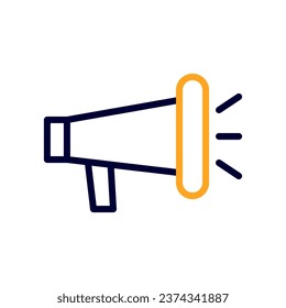 Megaphone icon duocolor orange black business illustration vector element and symbol perfect.