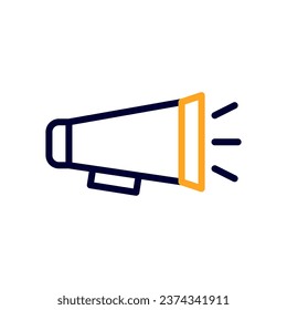 Megaphone icon duocolor orange black business illustration vector element and symbol perfect.
