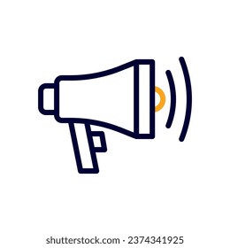 Megaphone icon duocolor orange black business illustration vector element and symbol perfect.
