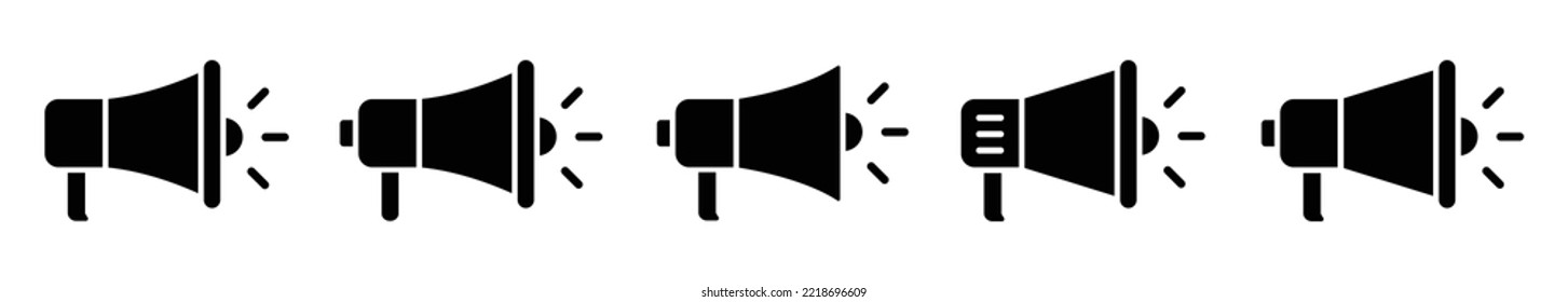 Icono de megáfono. Megáfono eléctrico con icono de sonido, ilustración vectorial