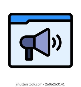 Megaphone Icon Element for Design
