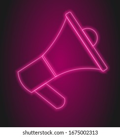megaphone icon. Elements of Media in neon style icons. Simple icon for websites, web design, mobile app, info graphics