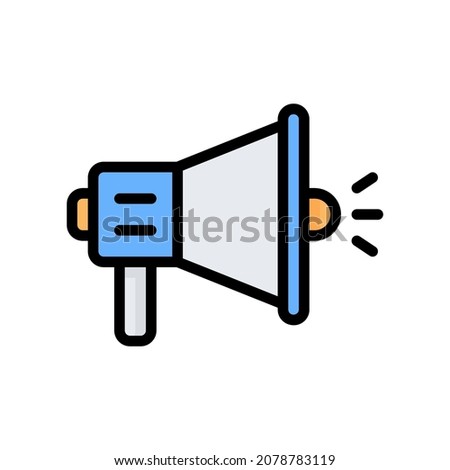 Megaphone Icon, Filled Line style icon vector illustration, Suitable for website, mobile app, print, presentation, infographic and any other project.