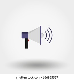 Megaphone. Icon. Flat design