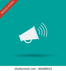 Megaphone icon. Flat design style eps 10