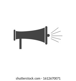 Megaphone icon flat design with white background