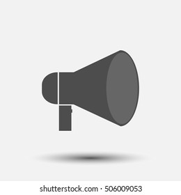 Megaphone icon in flat exclusive design. vector illustration