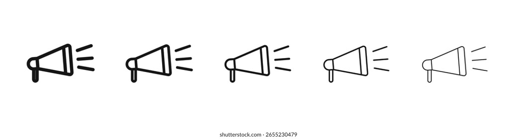 Ícone de Megaphone logotipo de conjunto de ilustração plana