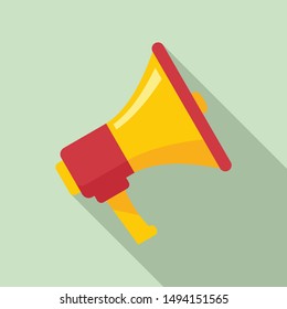 Megaphone icon. Flat illustration of megaphone vector icon for web design
