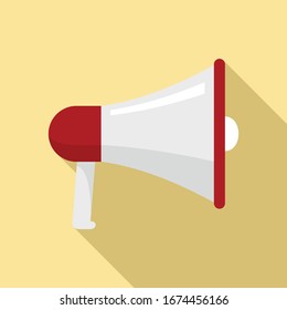 Megaphone icon. Flat illustration of megaphone vector icon for web design