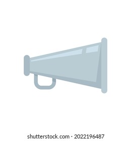 Megaphonsymbol. Flache Illustration von Megaphon-Vektorsymbol einzeln auf weißem Hintergrund