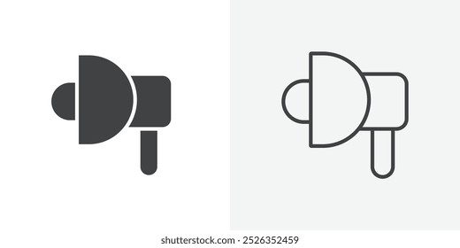 Ícone de megafone plano e design simples