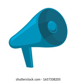 Icono Megáfono en estilo plano. Elemento de diseño para póster, tarjeta, banner, emblema, t pantalones. Ilustración del vector