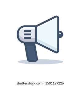 megaphone icon in flat style isolated. Vector Symbol illustration.