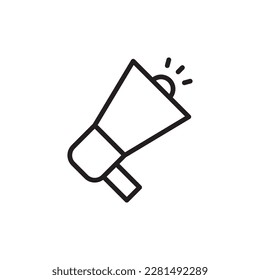Megaphone icon in flat style. Loudspeaker vector illustration on white isolated background. Bullhorn business concept.