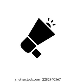 Das Megaphonsymbol im flachen Stil. Lautsprecher, Vektorgrafik auf weißem, isoliertem Hintergrund. Bullhorn Business-Konzept.