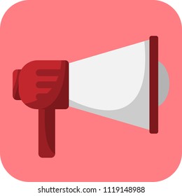 Megaphone icon in flat style. Vector illustration concept Digital marketing. 