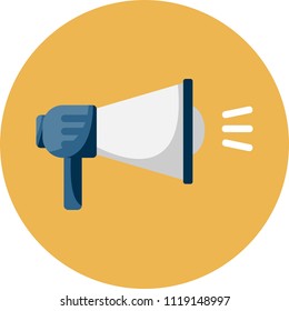 Megaphone icon in flat style. Vector illustration concept Digital marketing. 