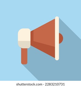 Megaphone icon flat vector. Computer interface. Screen frame