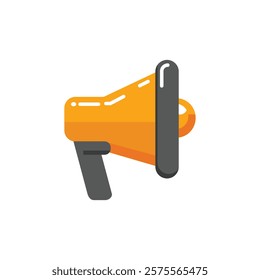 megaphone icon, flat vector illustration