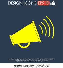 Megaphone icon. Flat vector illustrator Eps  10