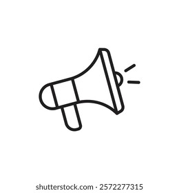 Megaphone icon Flat vector set outline