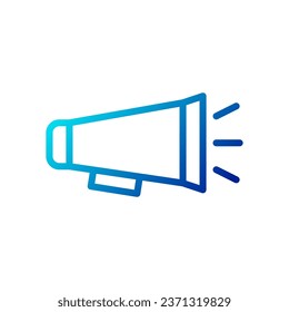 Megaphone icon gradient blue business illustration vector element and symbol perfect.