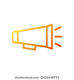 Megaphone icon gradient yellow orange business illustration vector element and symbol perfect.