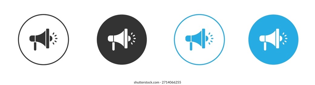 Icono de megáfono. Plantilla de diseño de iconos gráficos