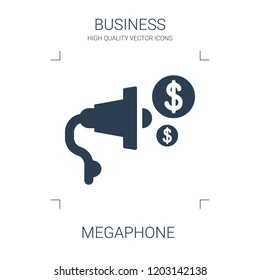 megaphone icon. high quality filled megaphone icon on white background. from business collection flat trendy vector megaphone symbol. use for web and mobile