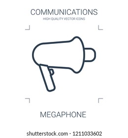 megaphone icon. high quality line megaphone icon on white background. from communications collection flat trendy vector megaphone symbol. use for web and mobile