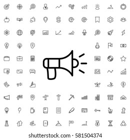 megaphone icon illustration isolated vector sign symbol. Startup icons set.