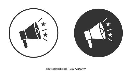 Ilustración de icono de megáfono. Gráficos de Vector de píxeles - Vector.