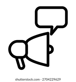 Megaphone icon illustration vector design template