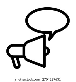 Megaphon Symbol Illustration Vektor Design Template
