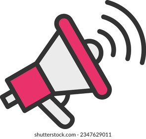 Megaphone Icon image. Suitable for mobile application.
