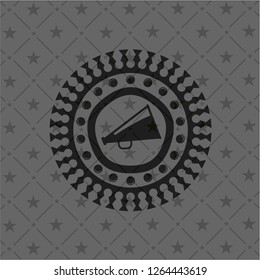 megaphone icon inside dark badge