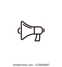 Megaphone icon isolated on white background