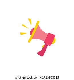 Megaphone icon isolated on white background. Vector illustration flat design. Element for web and mobile applications. Vector illustration