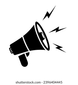 Megaphone icon isolated on white background. Vector illustration flat design. Element for web and mobile applications.